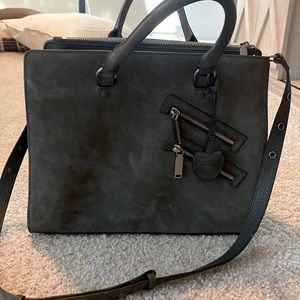 Rebecca Minkoff grey suede tote